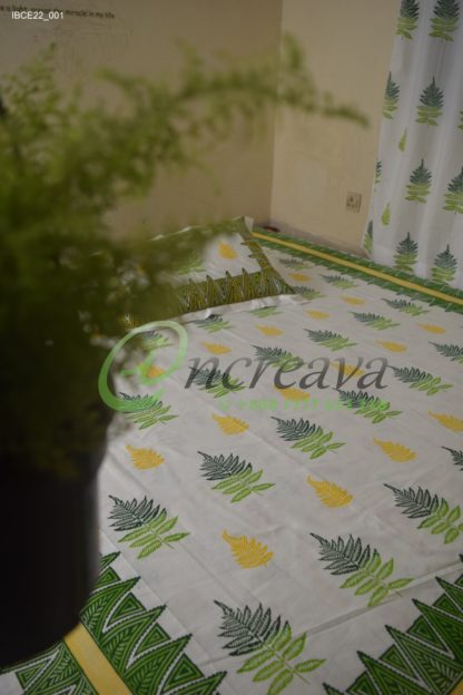 White Fern bed cover