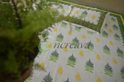 White Fern bed cover