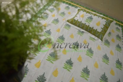 White Fern bed cover