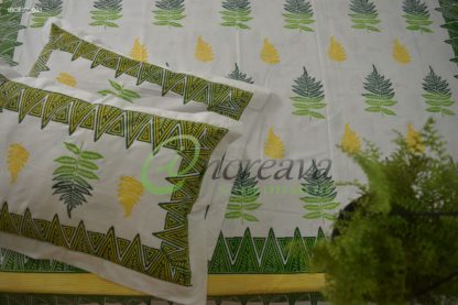 White Fern bed cover