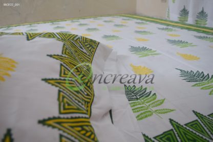 White Fern bed cover
