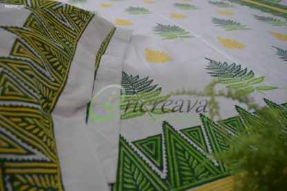 White Fern bed cover