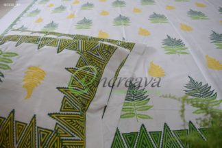 White Fern bed cover