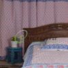 White Jamdni Blue Pink bed cover