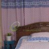 White Jamdni Blue Pink bed cover