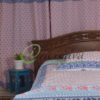 White Jamdni Blue Pink bed cover