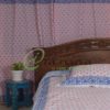 White Jamdni Blue Pink bed cover