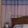 White Jamdni Blue Pink bed cover