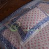 White Jamdni Blue Pink bed cover