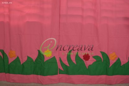 Applique Grass Baby Pink Curtain