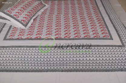 White Jamdni Merun Black Ash bed cover