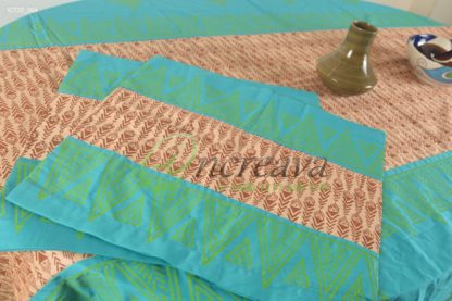 Teal Biscuit Table Cover