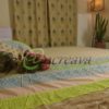 Biscuit Lemon Jamdani Motif Bed cover