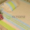 Biscuit Lemon Jamdani Motif Bed cover