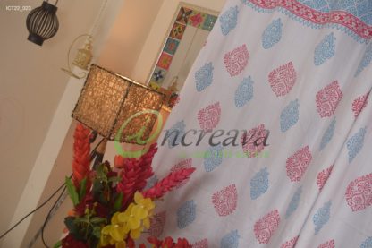 White Firoja pink curtain