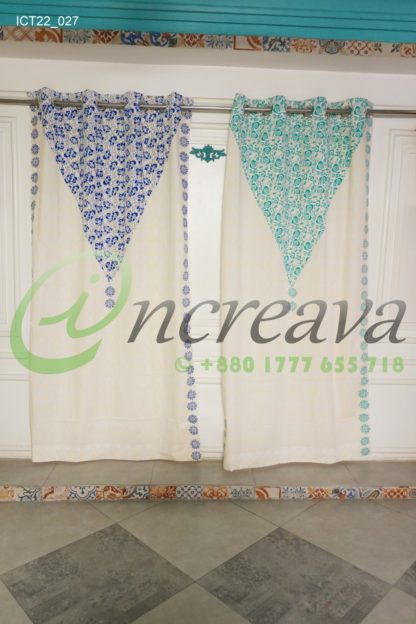 White Wooden Block Curtain