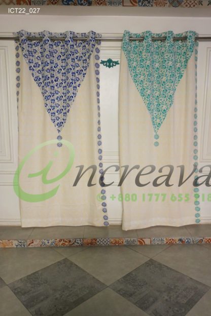 White Wooden Block Curtain