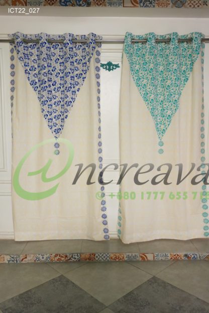 White Wooden Block Curtain