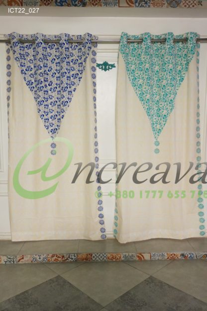 White Wooden Block Curtain