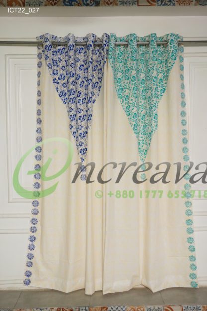 White Wooden Block Curtain