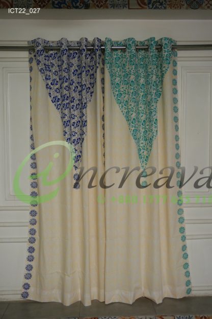 White Wooden Block Curtain