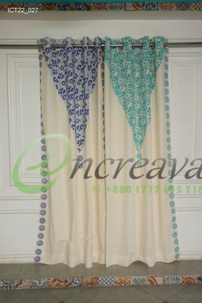 White Wooden Block Curtain