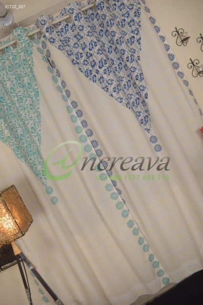 White Wooden Block Curtain