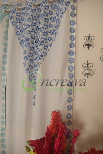 White Wooden Block Curtain