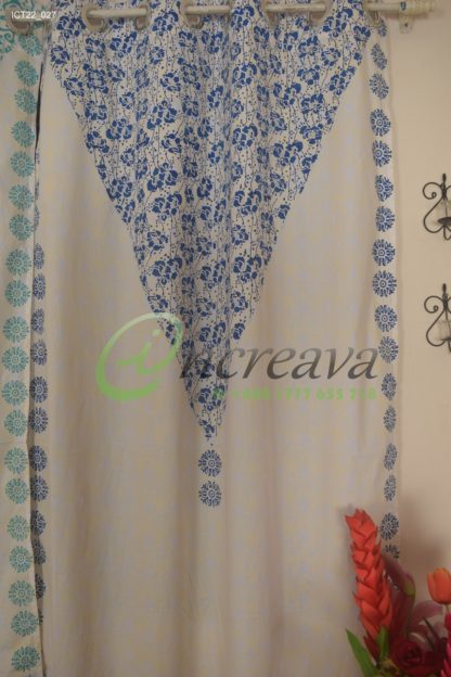 White Wooden Block Curtain