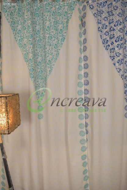 White Wooden Block Curtain