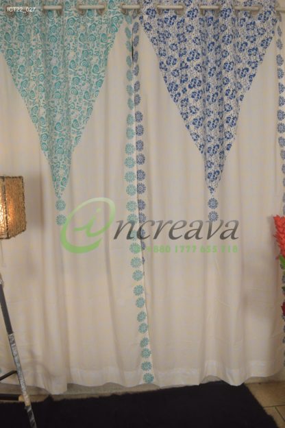 White Wooden Block Curtain
