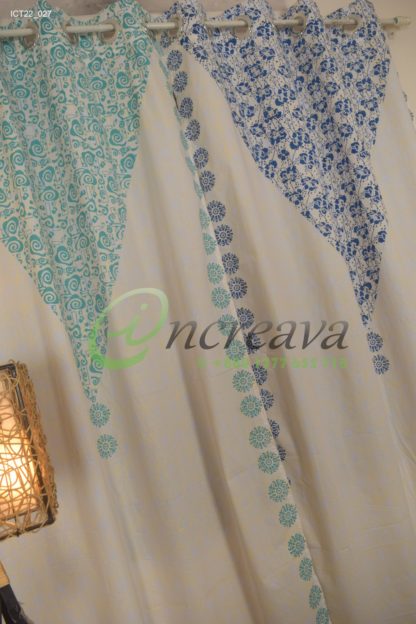 White Wooden Block Curtain