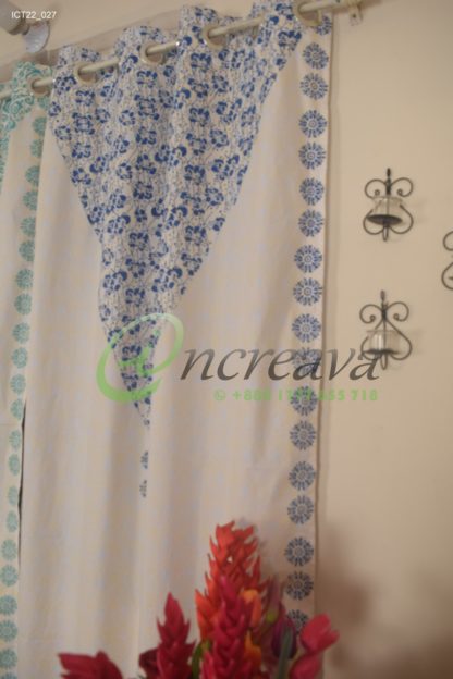 White Wooden Block Curtain