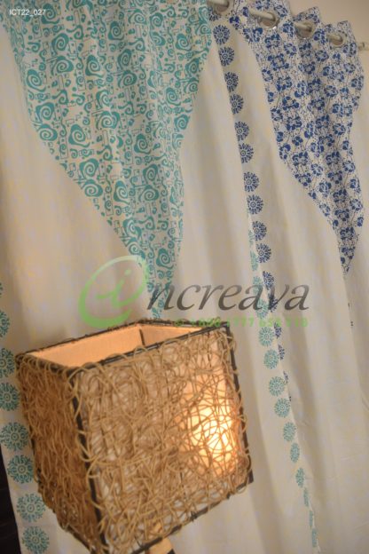 White Wooden Block Curtain