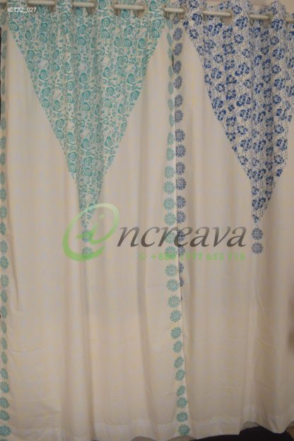 White Wooden Block Curtain