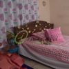 White Jamdani Pink Shade Bed Cover
