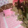 White Jamdani Pink Shade Bed Cover