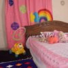 White Pink Jamdani Bed Cover