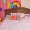 White Pink Jamdani Bed Cover
