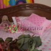 White Pink Jamdani Bed Cover
