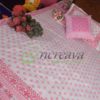 White Pink Jamdani Bed Cover