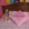 White Pink Jamdani Bed Cover