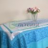 White Sky Blue Table Cover