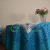 White Sky Blue Table Cover