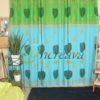Sky Blue Green Curtain