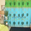 Sky Blue Green Curtain