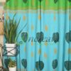 Sky Blue Green Curtain