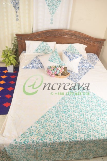 White Paste Triangle Bed cover