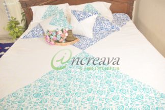 White Paste Triangle Bed cover
