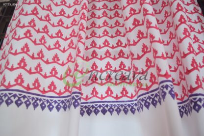 White Pink Magenta Jamdani Cutain